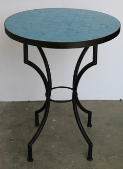 Moroccan Mosaic Tiles Blue Color Bistro Table