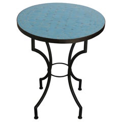 Moroccan Mosaic Tiles Blue Color Bistro Table