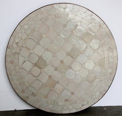 Moroccan Mosaic Tiles Off-White Color Side Table