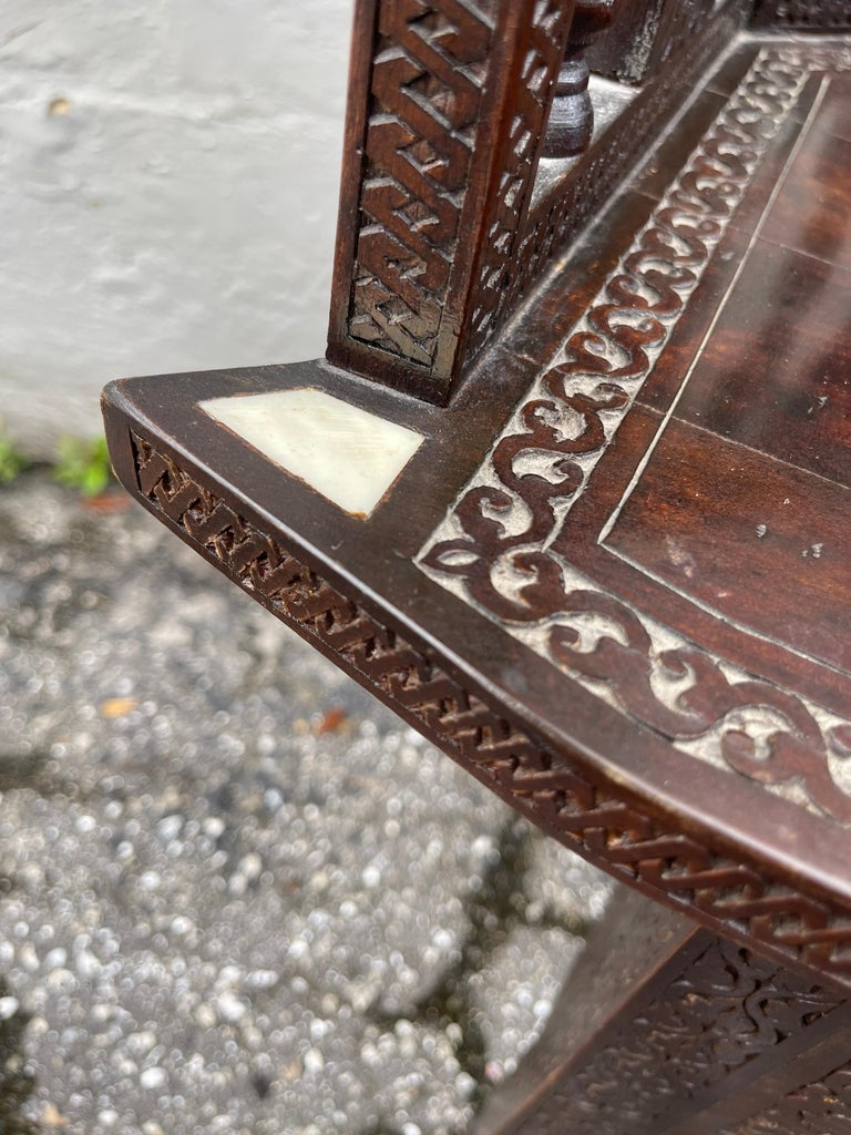 Middle Eastern Mother of Pearl Inlaid Armchair For Sale 8