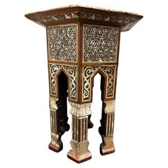 Moroccan Mother Of Pearl Inlaid Hexagonal, Miniature Model, 19th Century
