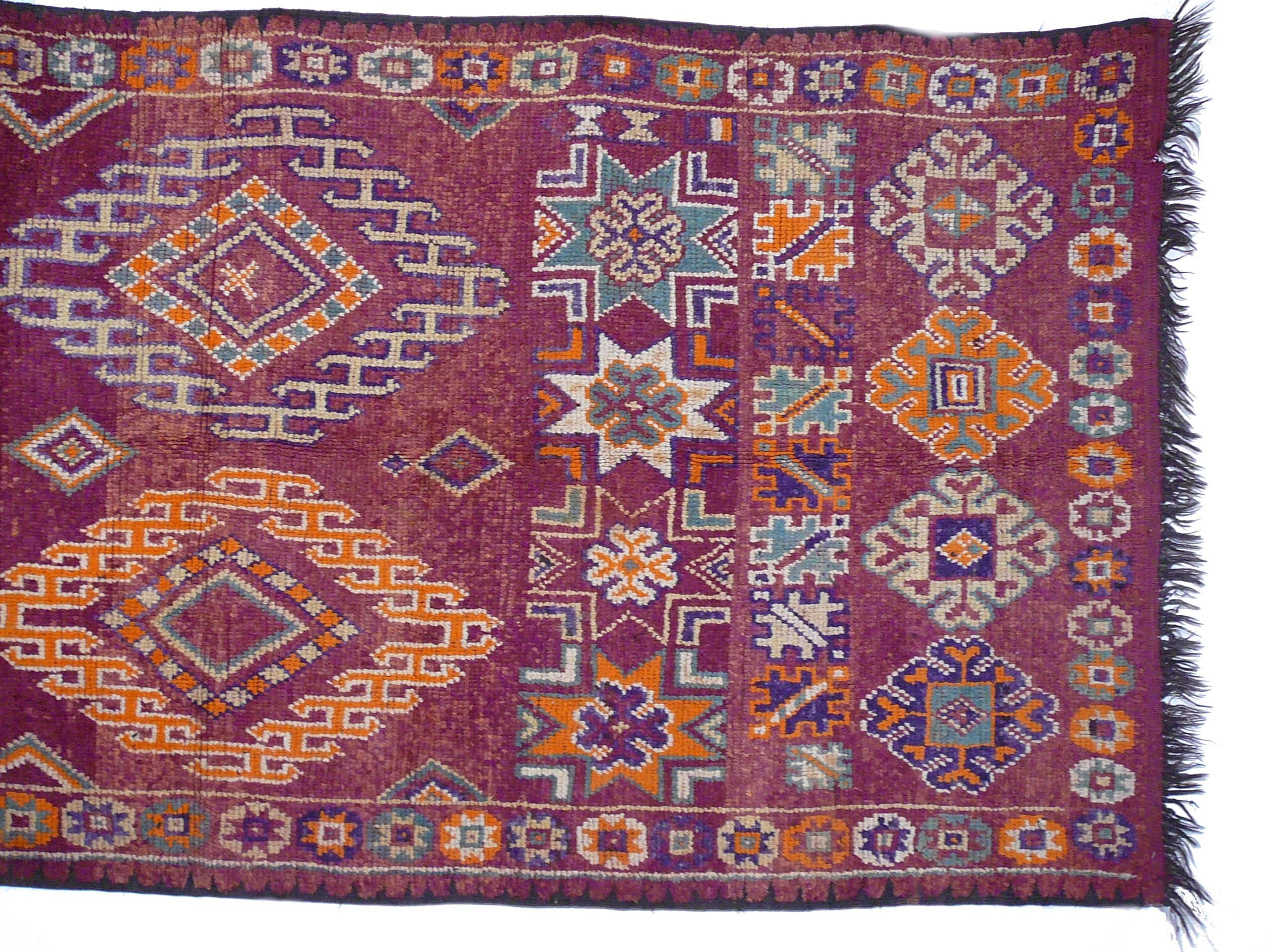 Marokkanischer / nordafrikanischer Vintage-Berberteppich im Zustand „Gut“ im Angebot in Lohr, Bavaria, DE