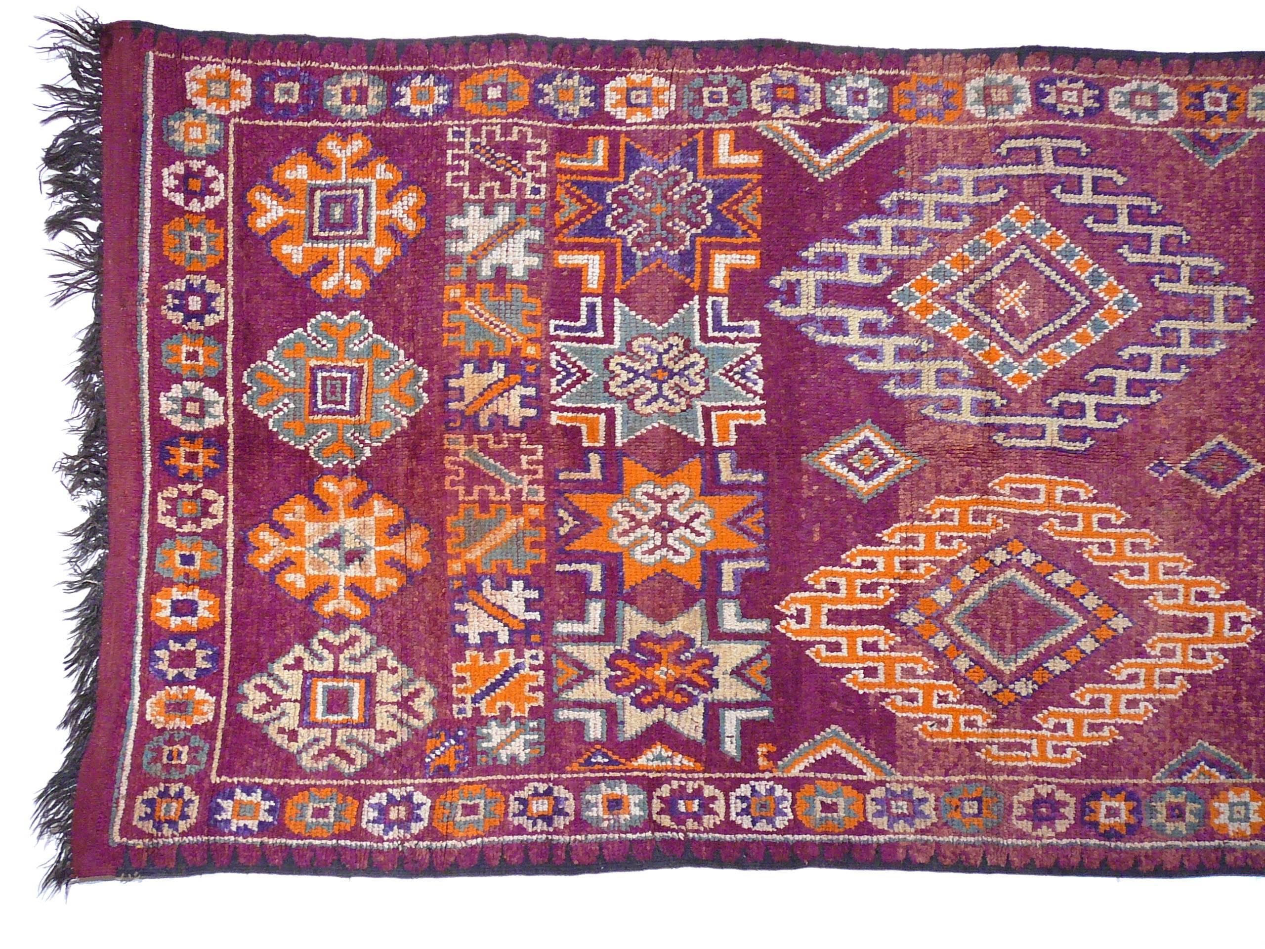 Marokkanischer / nordafrikanischer Vintage-Berberteppich (Wolle) im Angebot