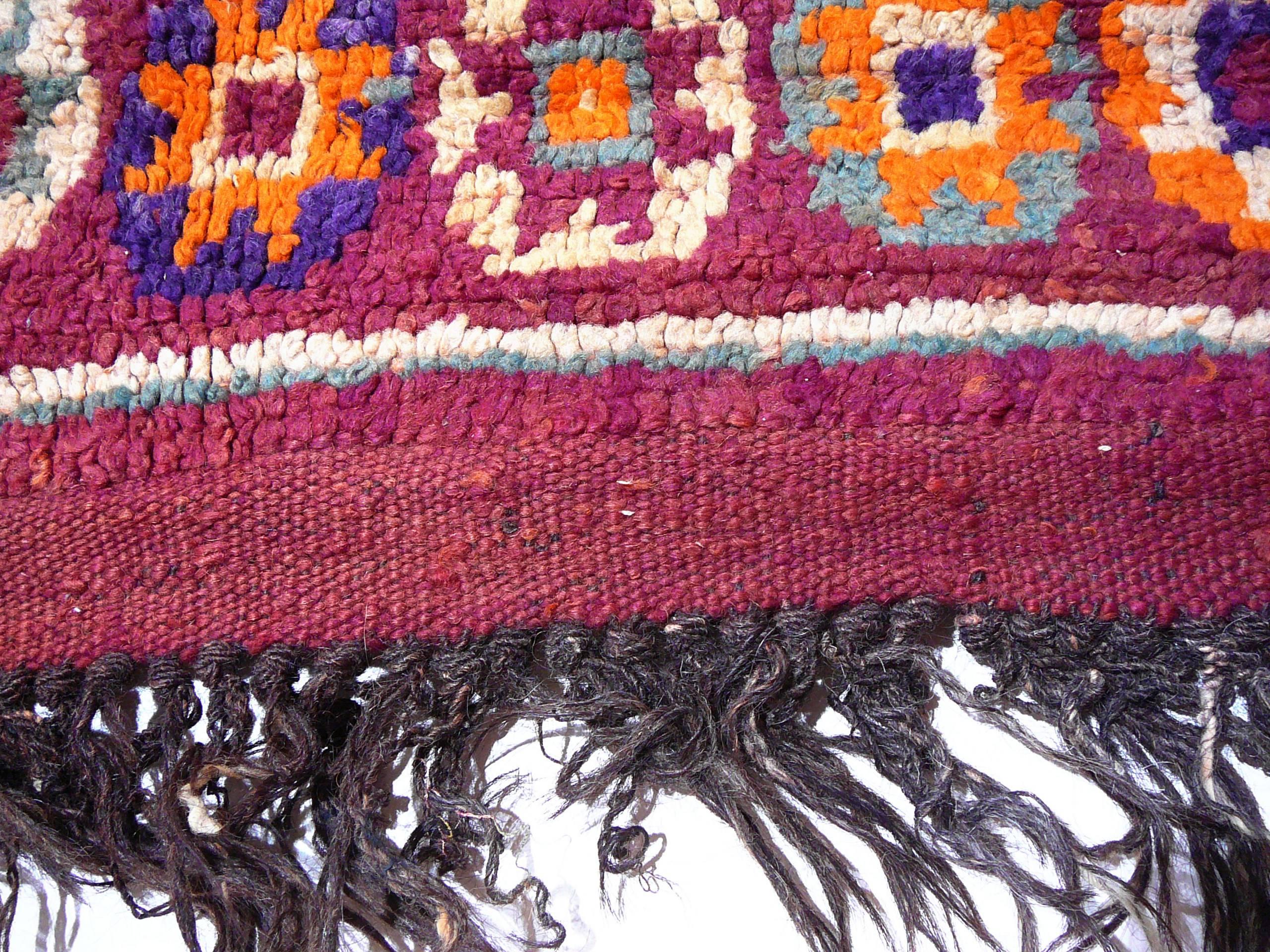 Wool Moroccan / North African Vintage Berber Rug For Sale