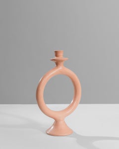 Marokkanischer O-Kerzenständer aus Keramik – Nude
