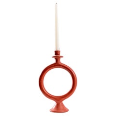 Moroccan O Ceramic Candlestick - Terracotta