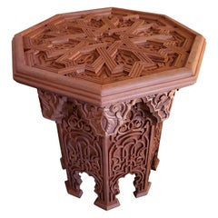 Moroccan Octagonal Wooden Side Table, 5LM24