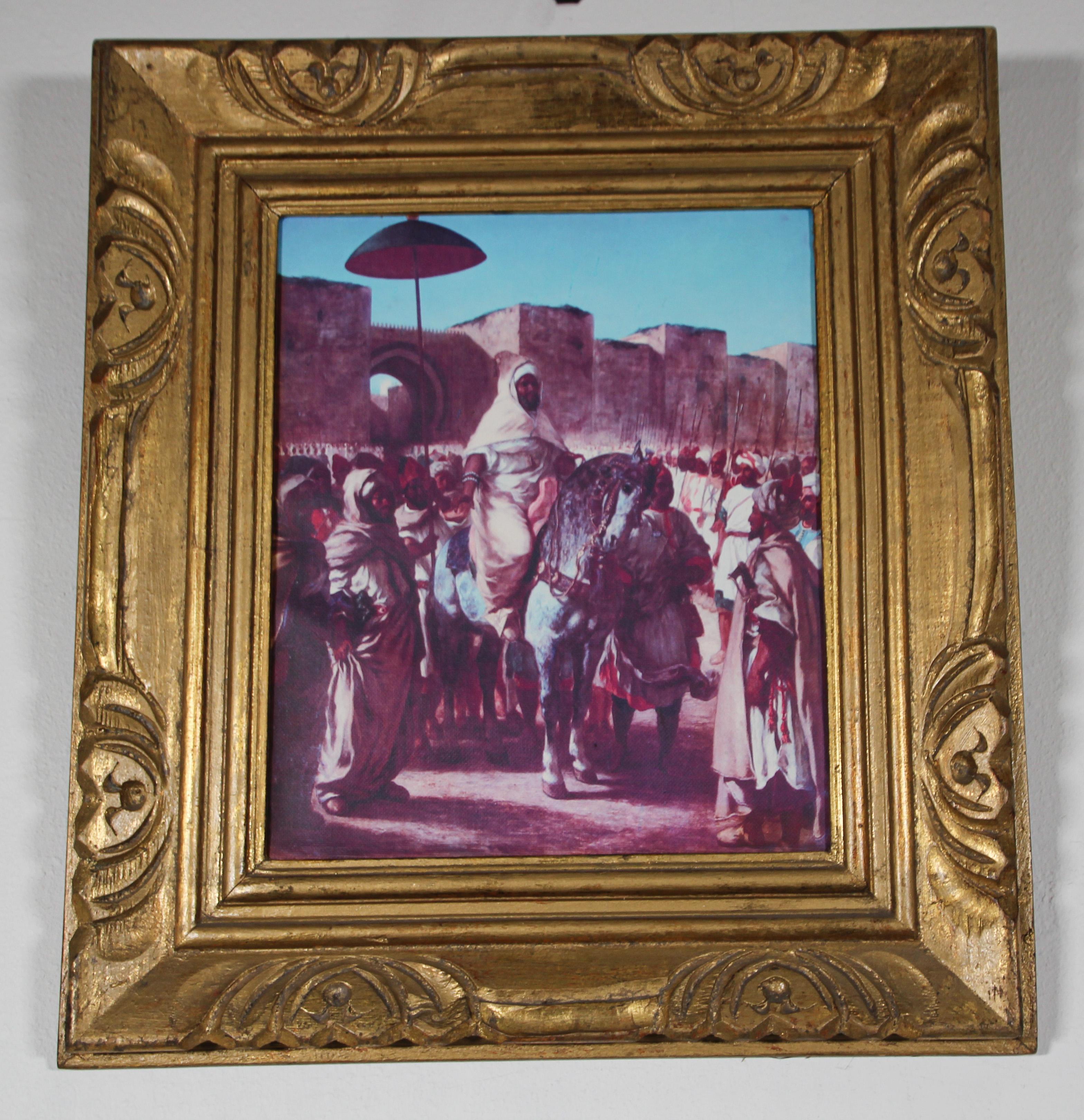 Hand-Crafted Moroccan Orientalist Framed Giclee