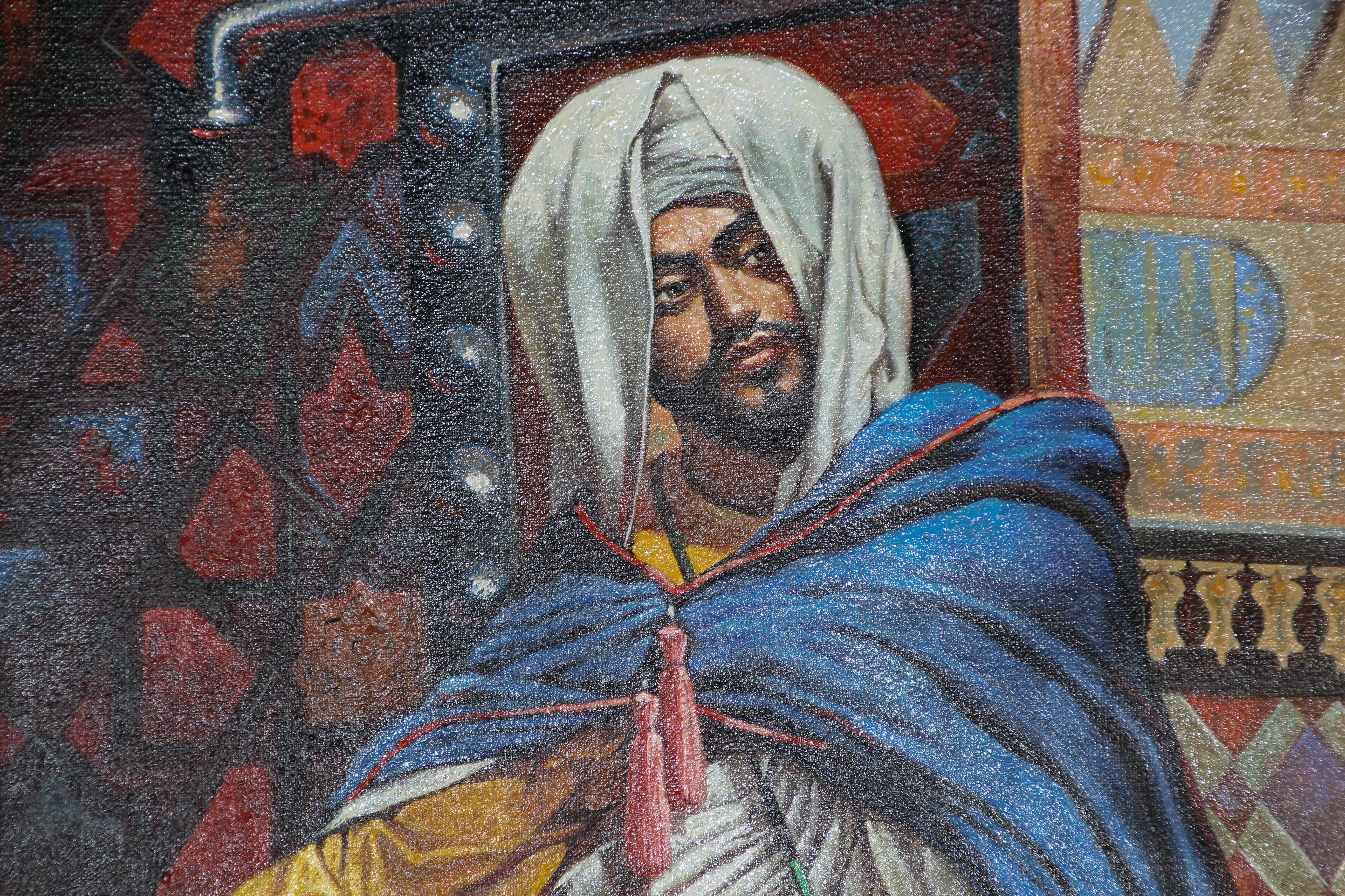 Moroccan Orientalist Oil Painting of a Moorish Men 2