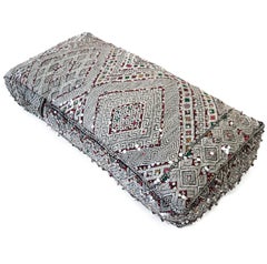 Vintage Moroccan Ottoman  Kilim Pouf  Floor Cushion  Floor Pillow from Morocco