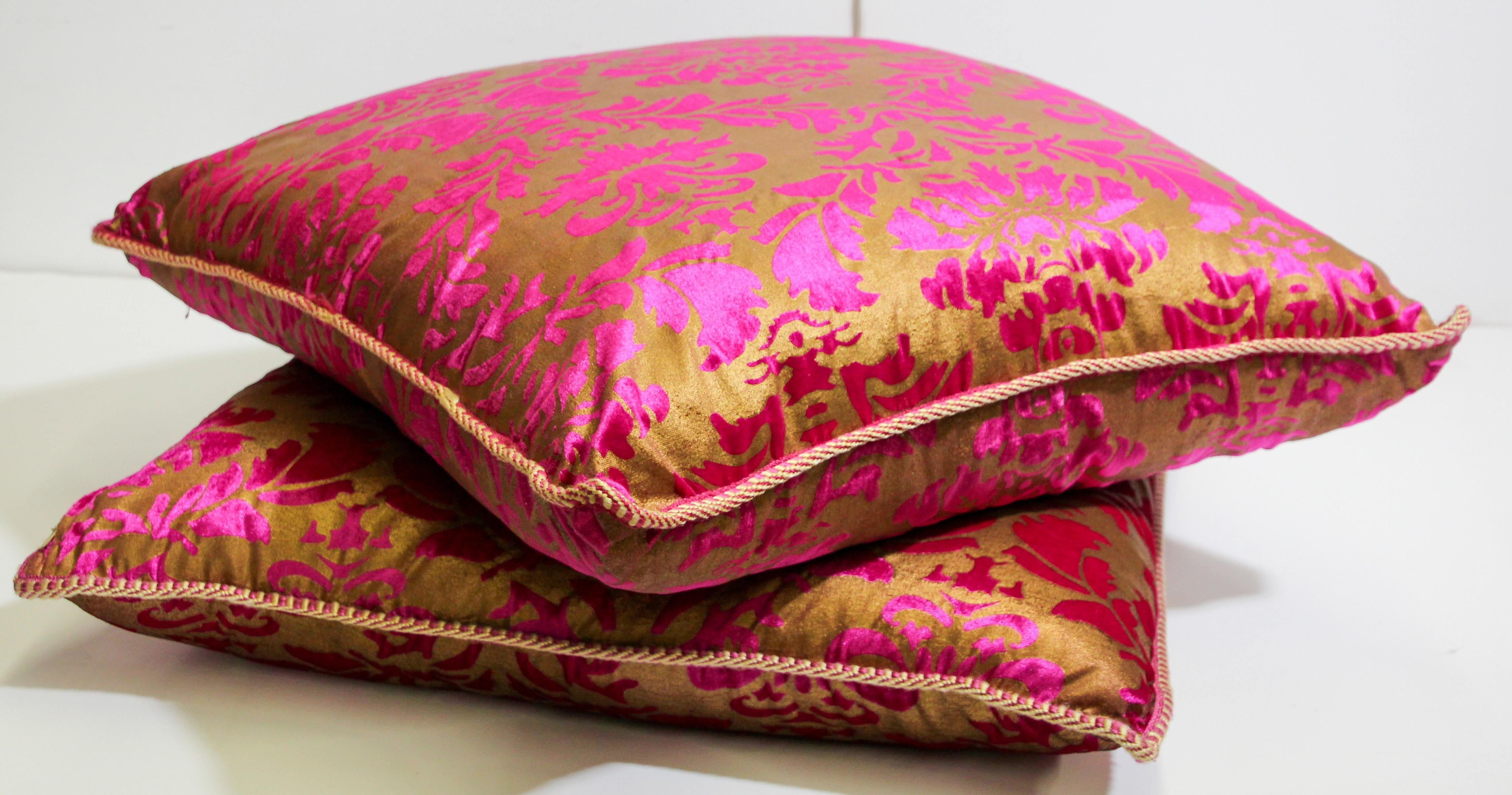 Moorish Oversized Pink and Gold Floor Pillow Cushion For Sale 2