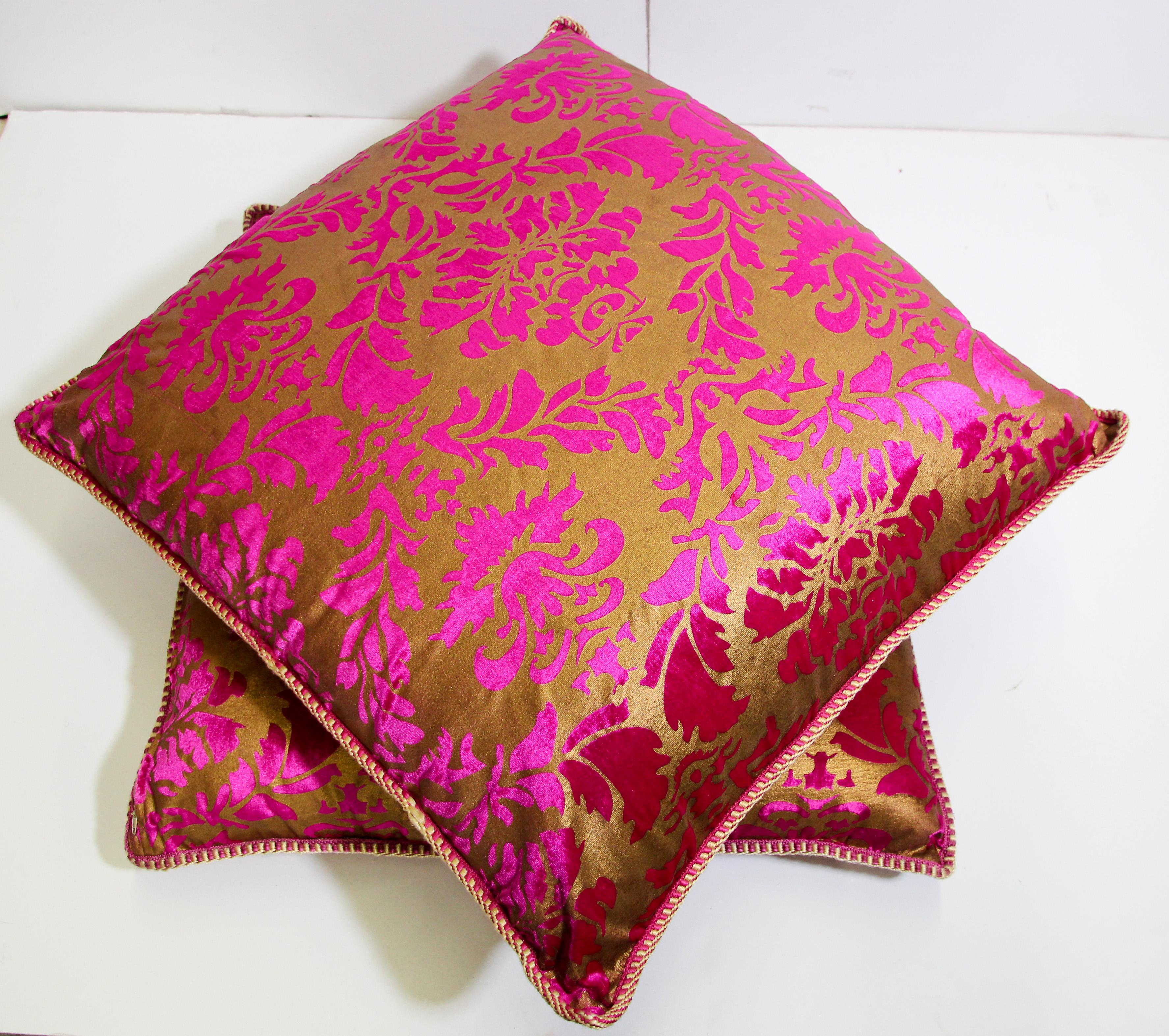 Moorish Oversized Pink and Gold Floor Pillow Cushion For Sale 5