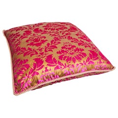 Coussin de coussin de sol mauresque surdimensionné rose et or