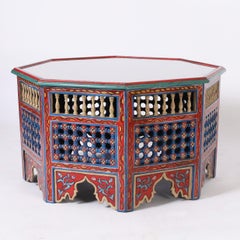 Moroccan Painted Coffee Table or Stand