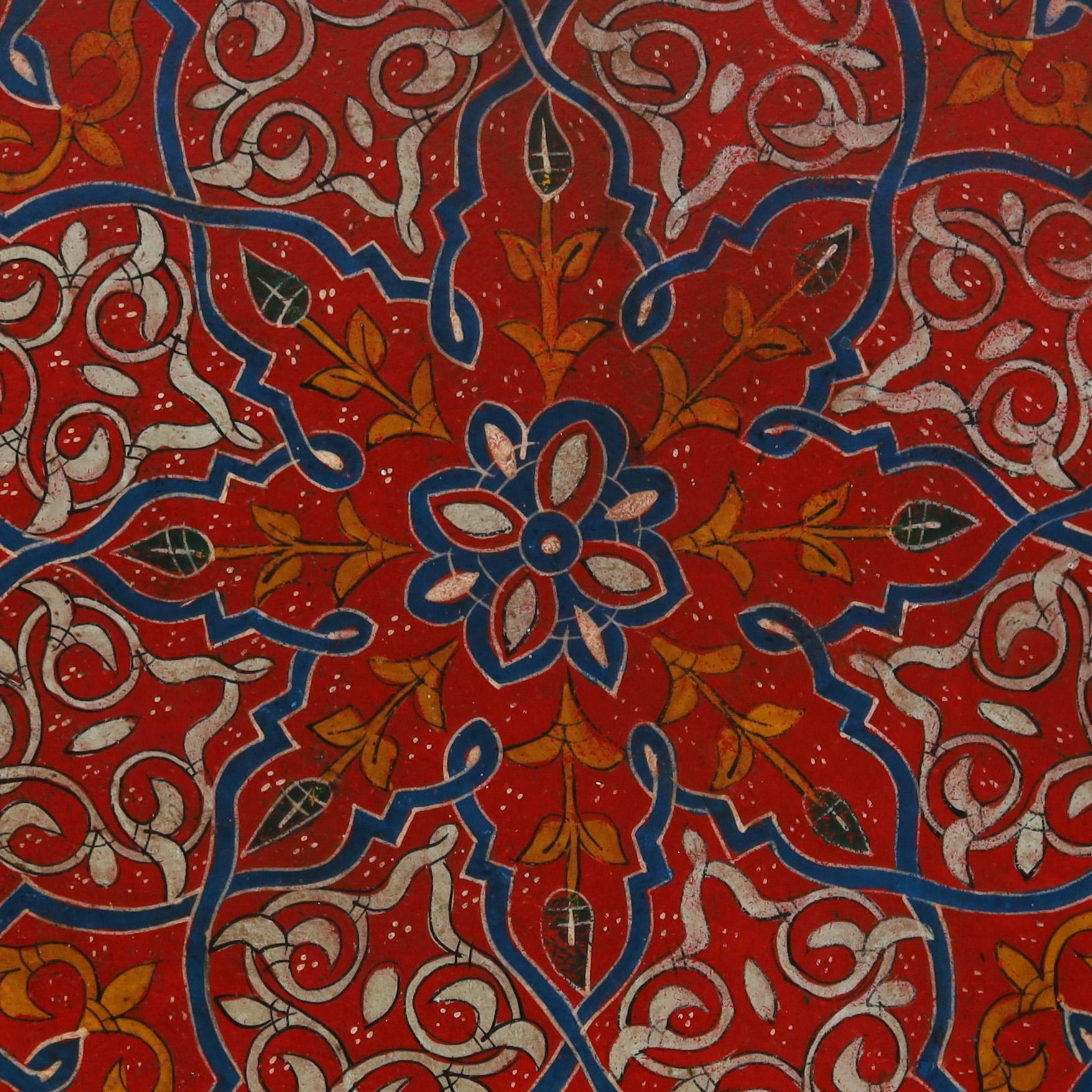 Mauresque Table basse ou Stand peint marocain en vente