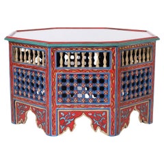 Moroccan Painted Coffee Table or Stand