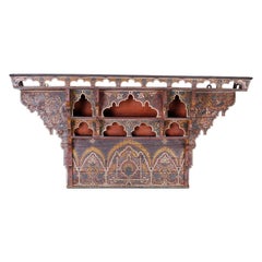 Moroccan Painted Wall Shelf or Bracket