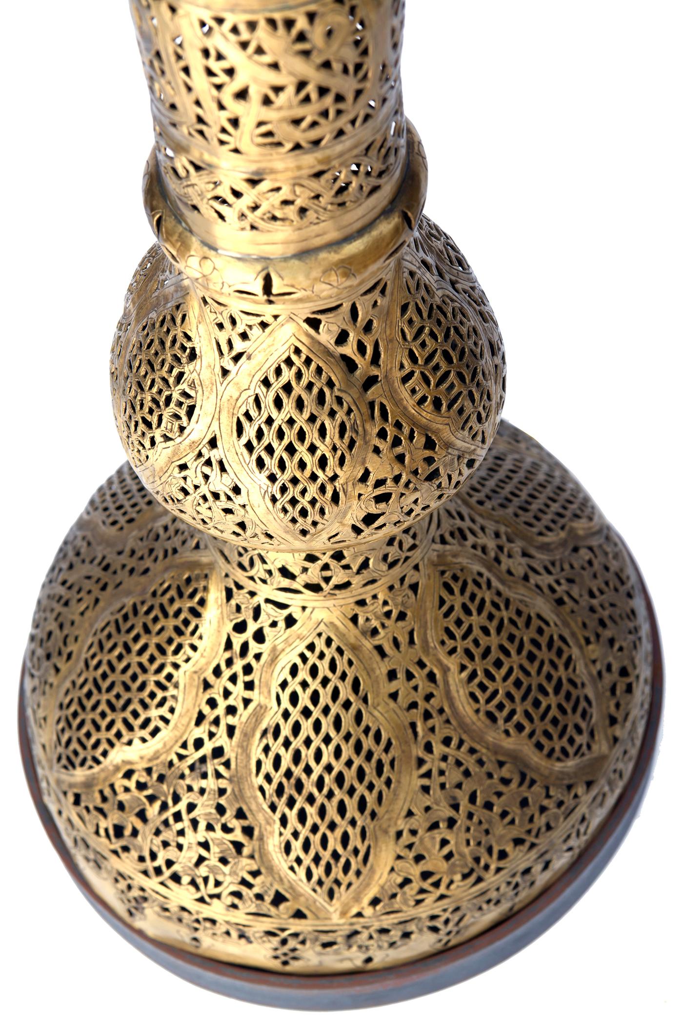 Moroccan Pierced Brass Floor Lamp 1