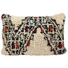 Retro Moroccan Pillow Beni Ourain Pillow from Morocco Berber Cushion