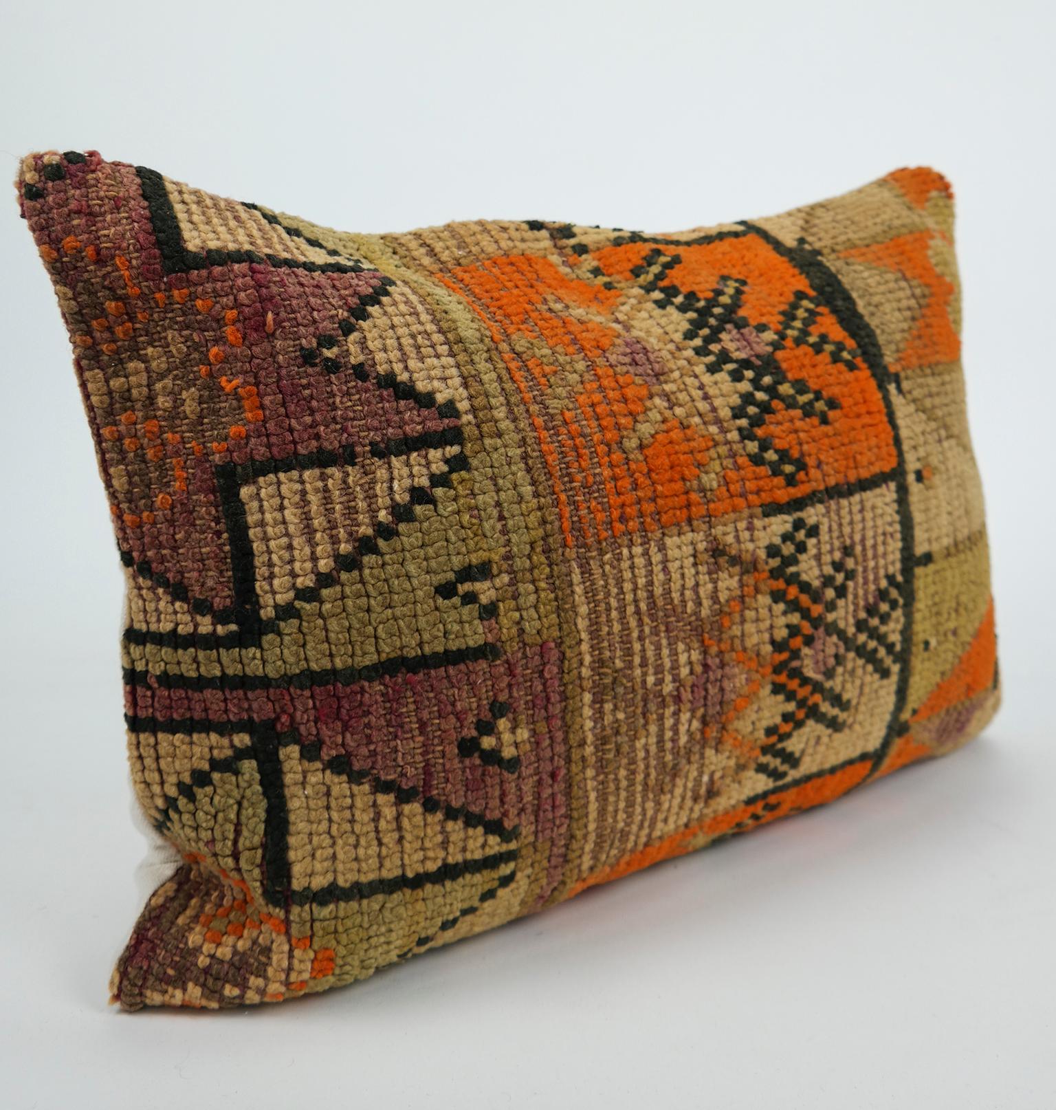 Mid-20th Century Moroccan Pillow Bohemian Berber Cushion from Morocco