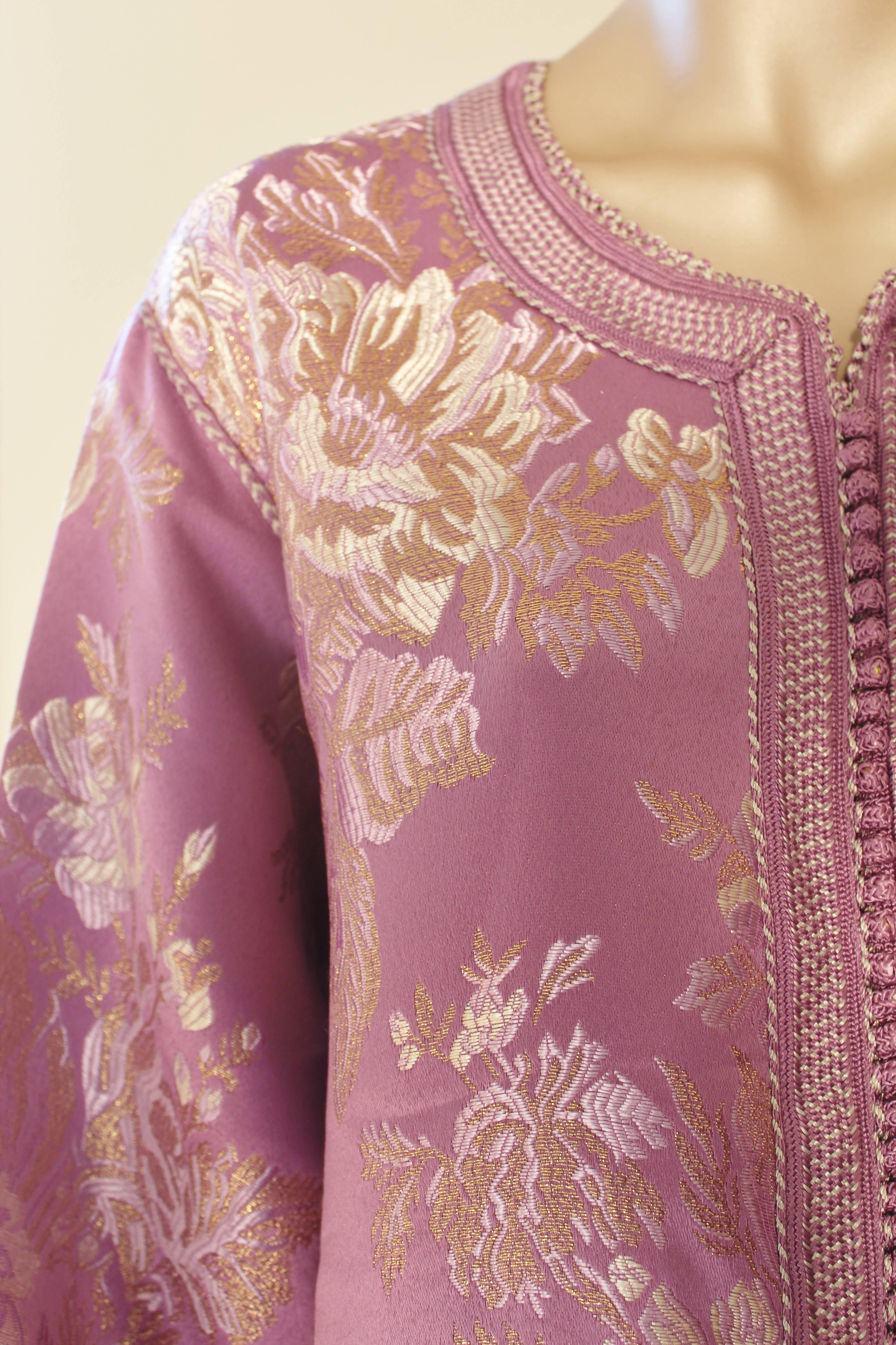 purple brocade dress