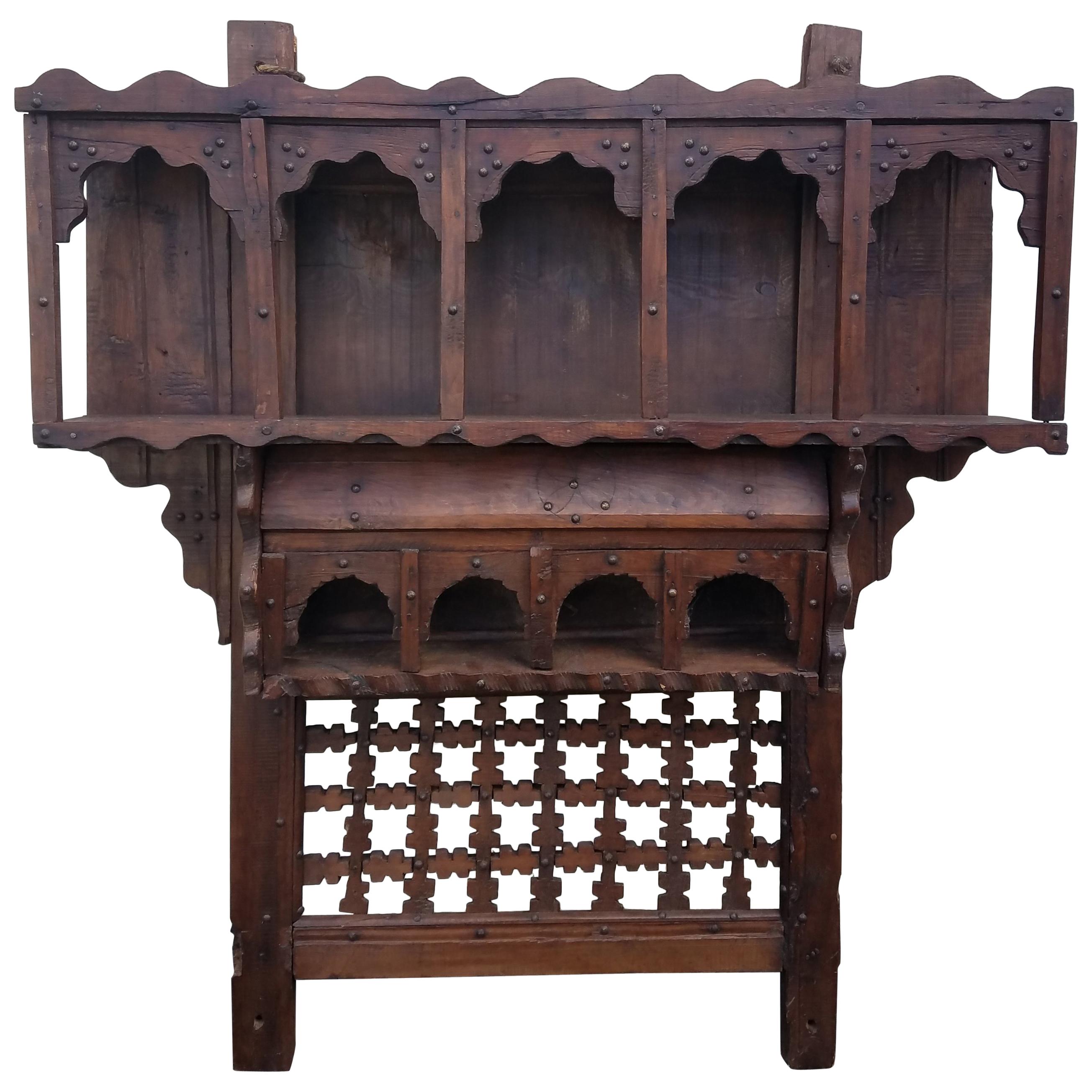 Moroccan Reclaimed Wood Wall Shelf, Ben 1 For Sale
