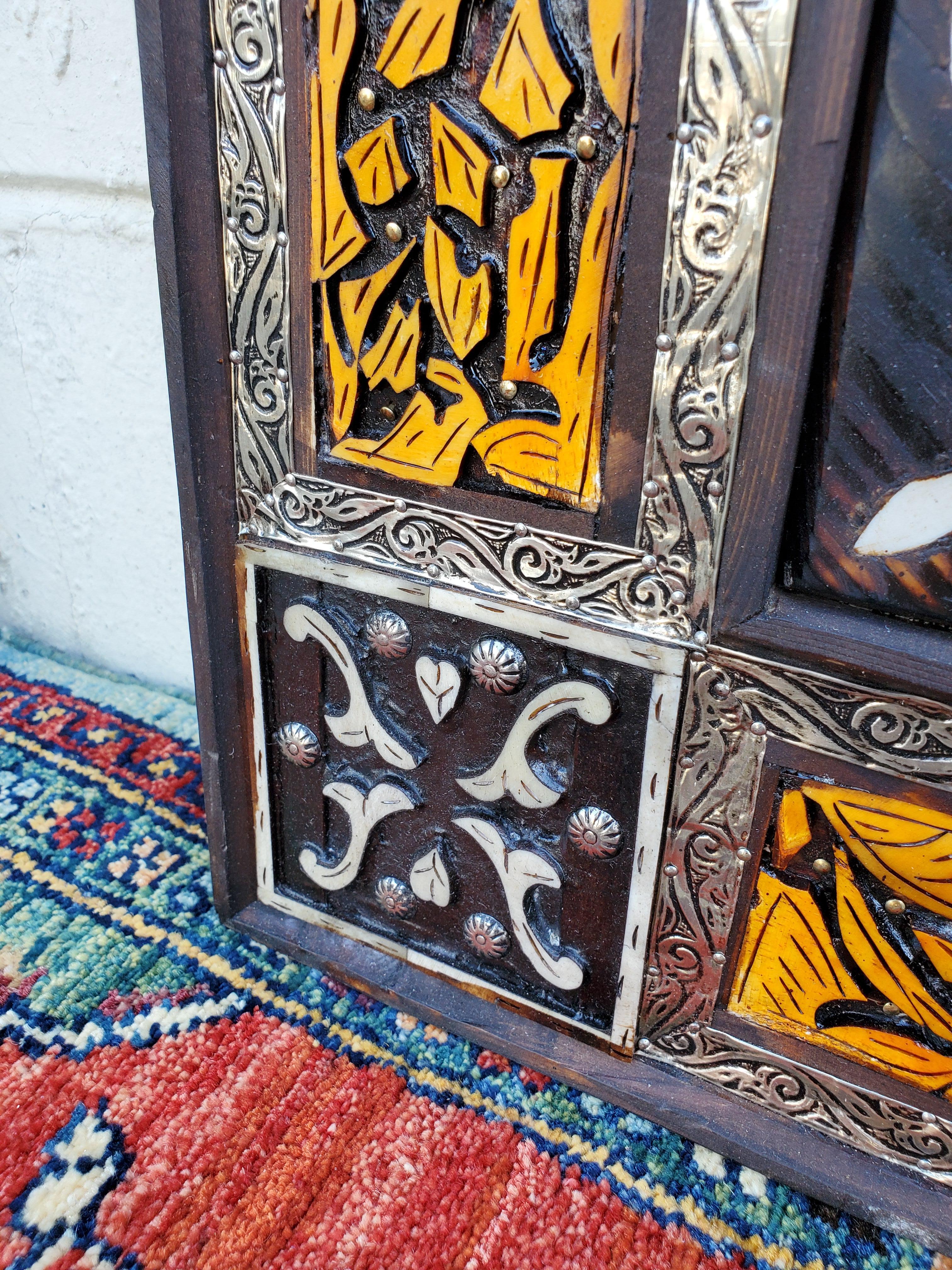Contemporary Moroccan Rectangular Camel Bone Mirror, 107MLM24 For Sale