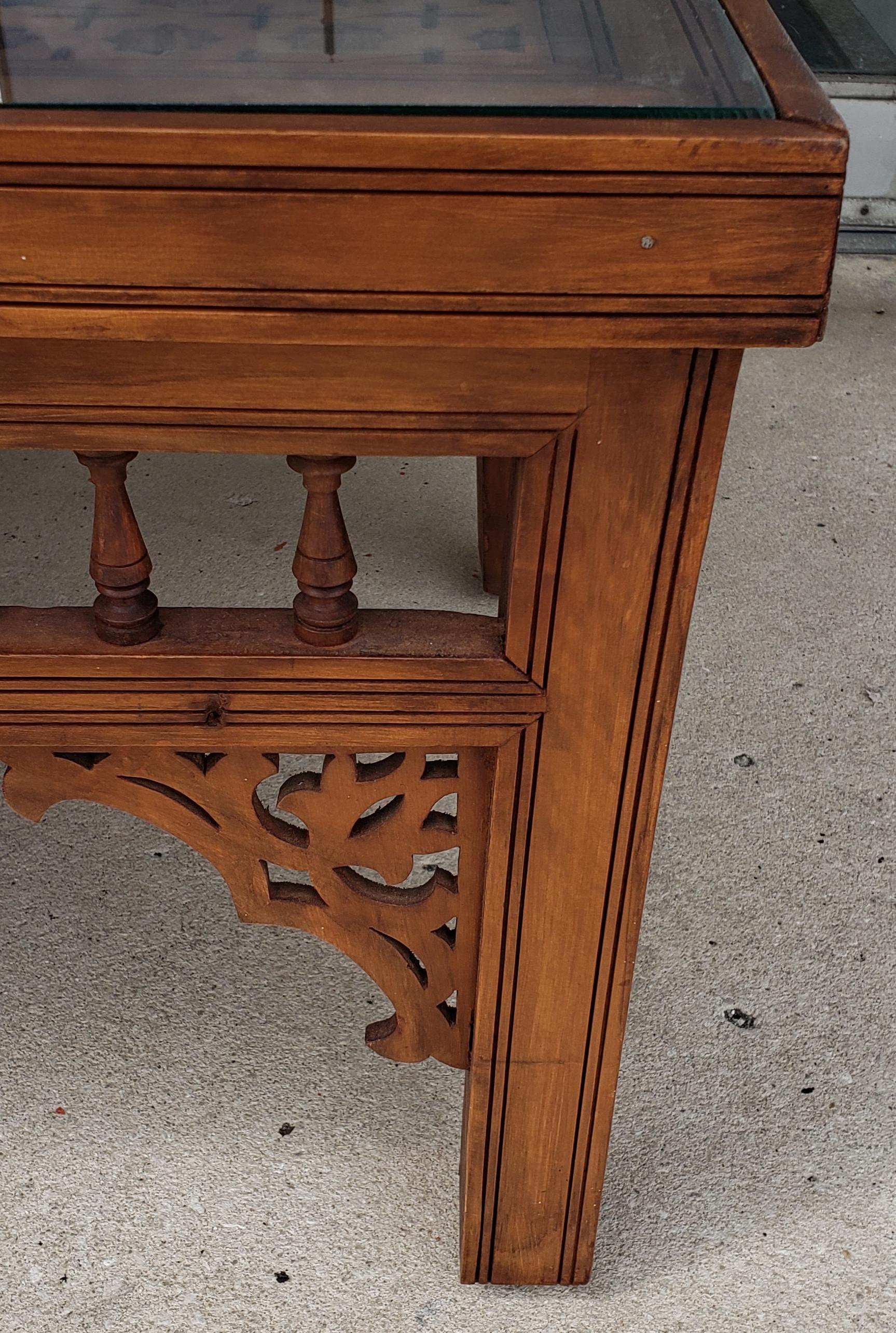 Moroccan Rectangular Coffee Table, Cedar Wood For Sale 2
