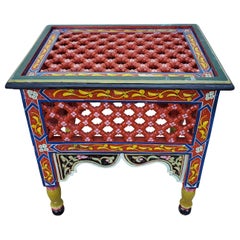 Moroccan Rectangular Wooden Side Table, 11LM24