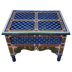Moroccan Rectangular Wooden Side Table, 12LM24