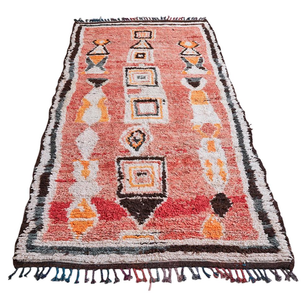 Tappeto marocchino rosso del Medio Atlante in vendita