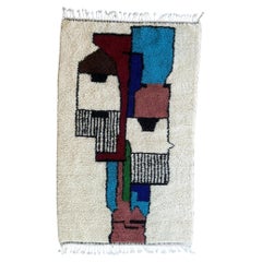 Moroccan Rug 5x8 FT Artisan Signature, Berber Rug for Kids Room, In Stock