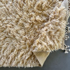 Moroccan Rug Celestial Charm, Luxurious Cream high Pile Moroccan Rug, 12x15 FT