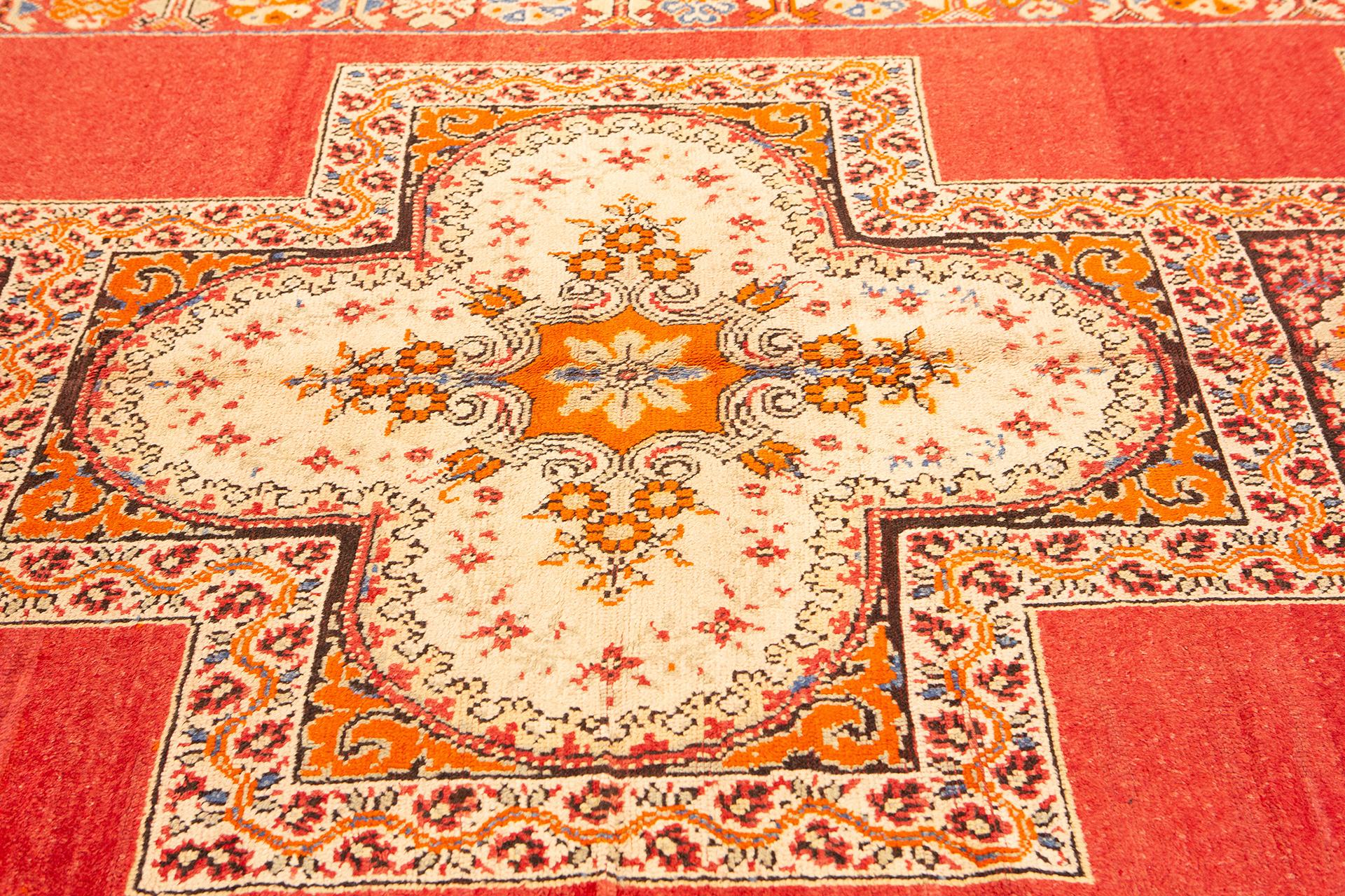 This stunning Moroccan rug, measuring an impressive 720 × 170 cm, is a masterful blend of cultural heritage and vibrant artistry, perfect for making a bold statement in any space. Its elongated form makes it ideal for hallways or expansive rooms,