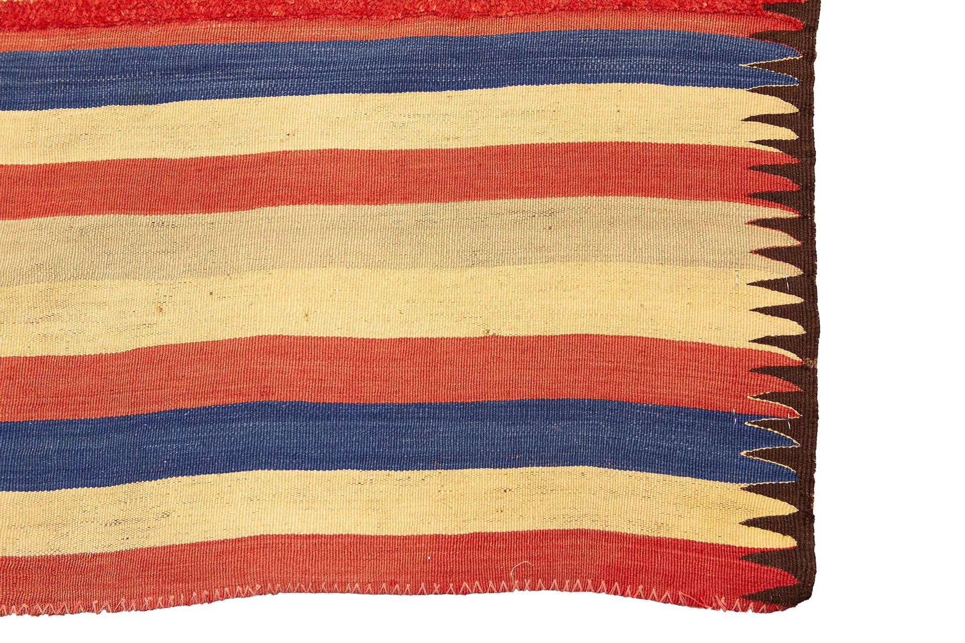 19th Century Moroccan Rug Extra Long Multi-Color For Sale