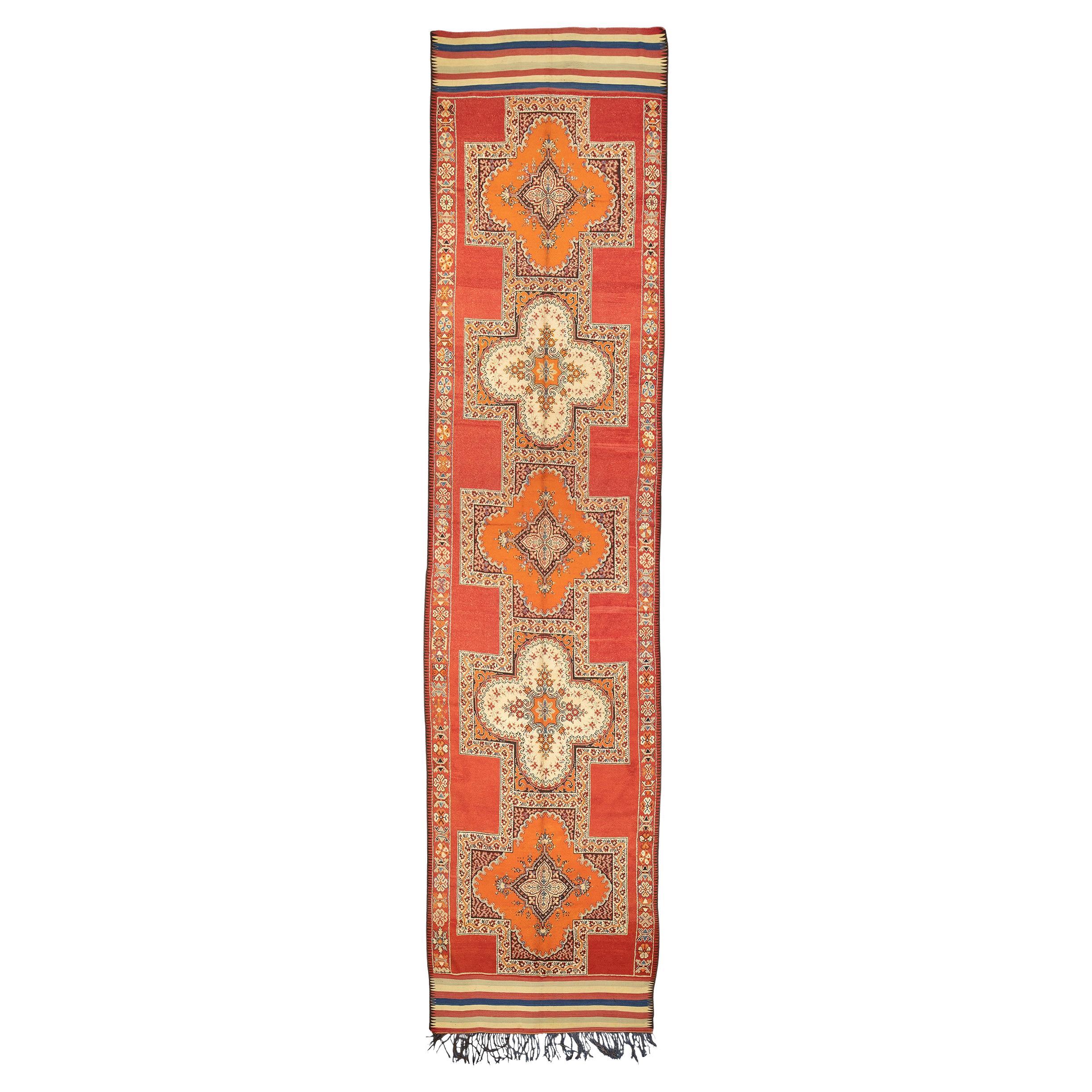 Moroccan Rug Extra Long Multi-Color For Sale