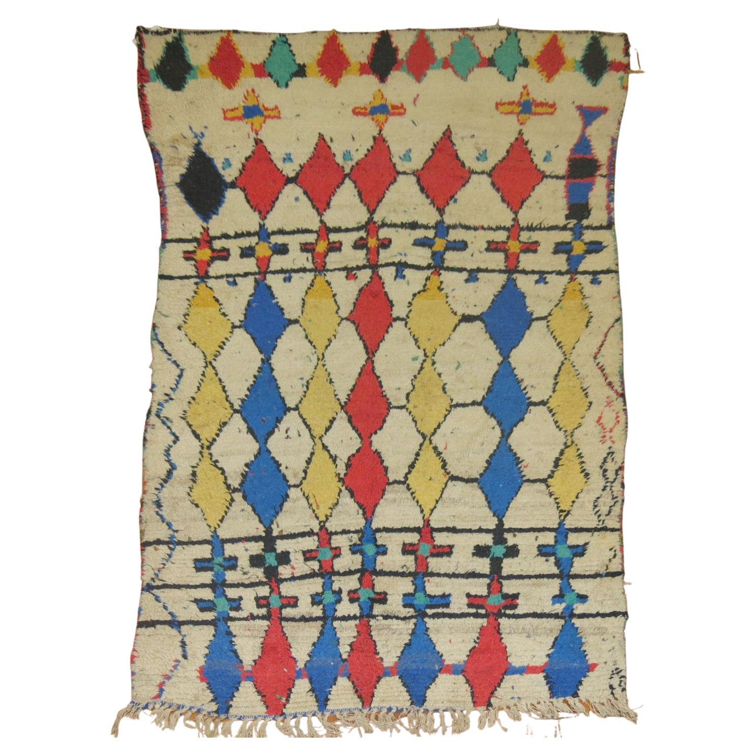 A one-of-a-kind Authentic Moroccan accent size rug from the middle of the 20th century. This piece is pretty wild and fun. If you are in love take a dive and make a big splash!

Measures: 4'1'' x 7'.
 
 