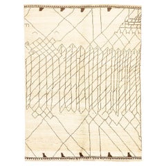 Moroccan Rug Hand-knotted Genuine Wool