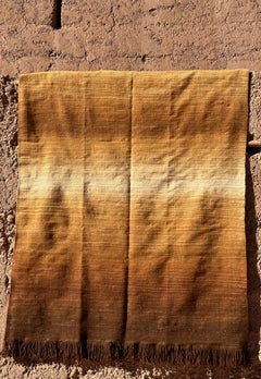 Moroccan rug, handwoven by Atelier Talasin with handspun wool dyed in henna