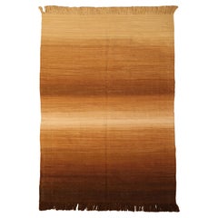Moroccan rug, handwoven by Atelier Talasin with handspun wool dyed in henna