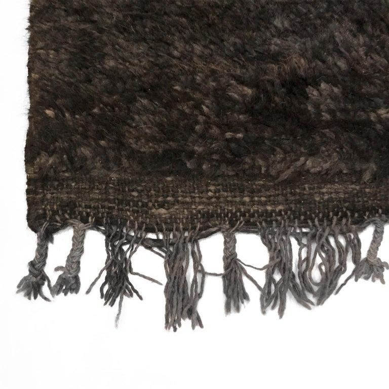 Wool Moroccan Rug in Black, Browns and Grays