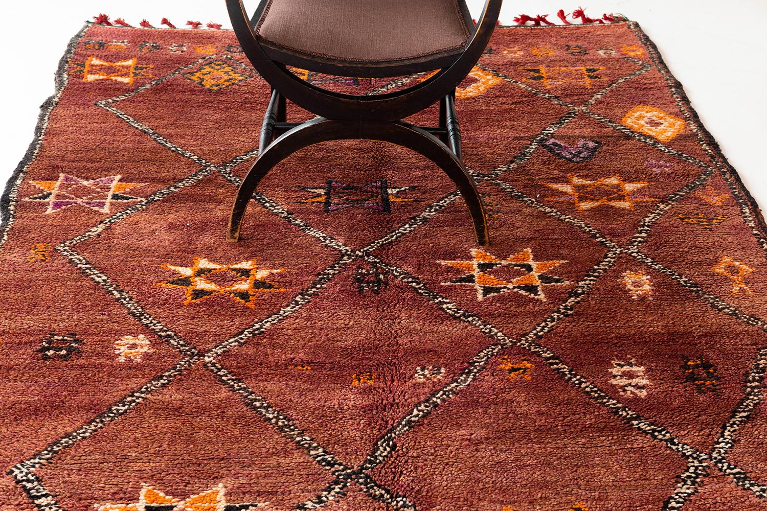 Marokkanischer marokkanischer Teppich aus der Atlas-Kollektion des Stammes Atlas (Ende des 20. Jahrhunderts) im Angebot
