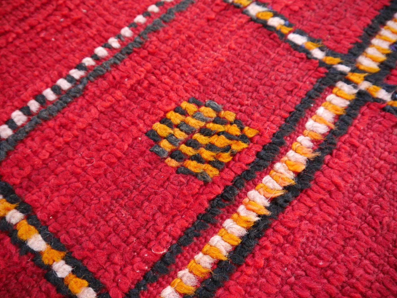 Wool Moroccan Rug North African Tribal Bauhaus Design Djoharian Collection Vintage For Sale