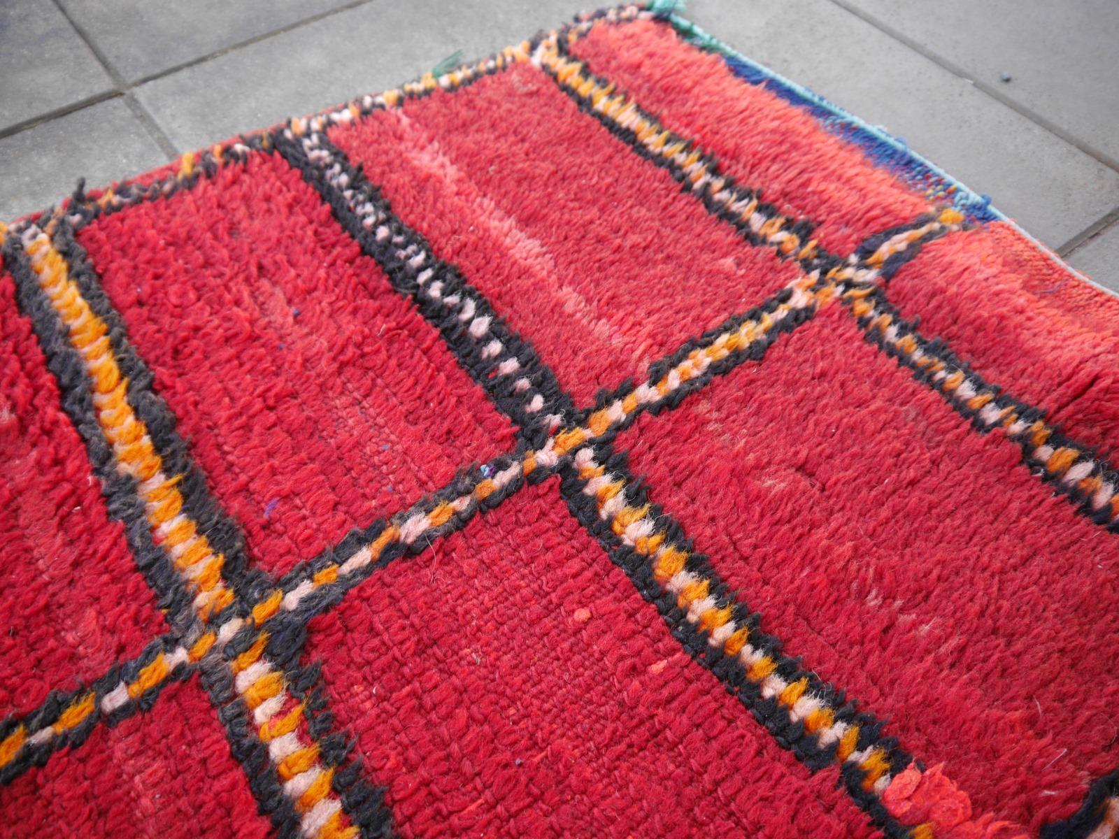 Moroccan Rug North African Tribal Bauhaus Design Djoharian Collection Vintage 2
