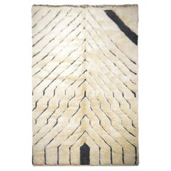 Tappeto marocchino tribale nordafricano Beni Ourain Design Djoharian Collection Beige