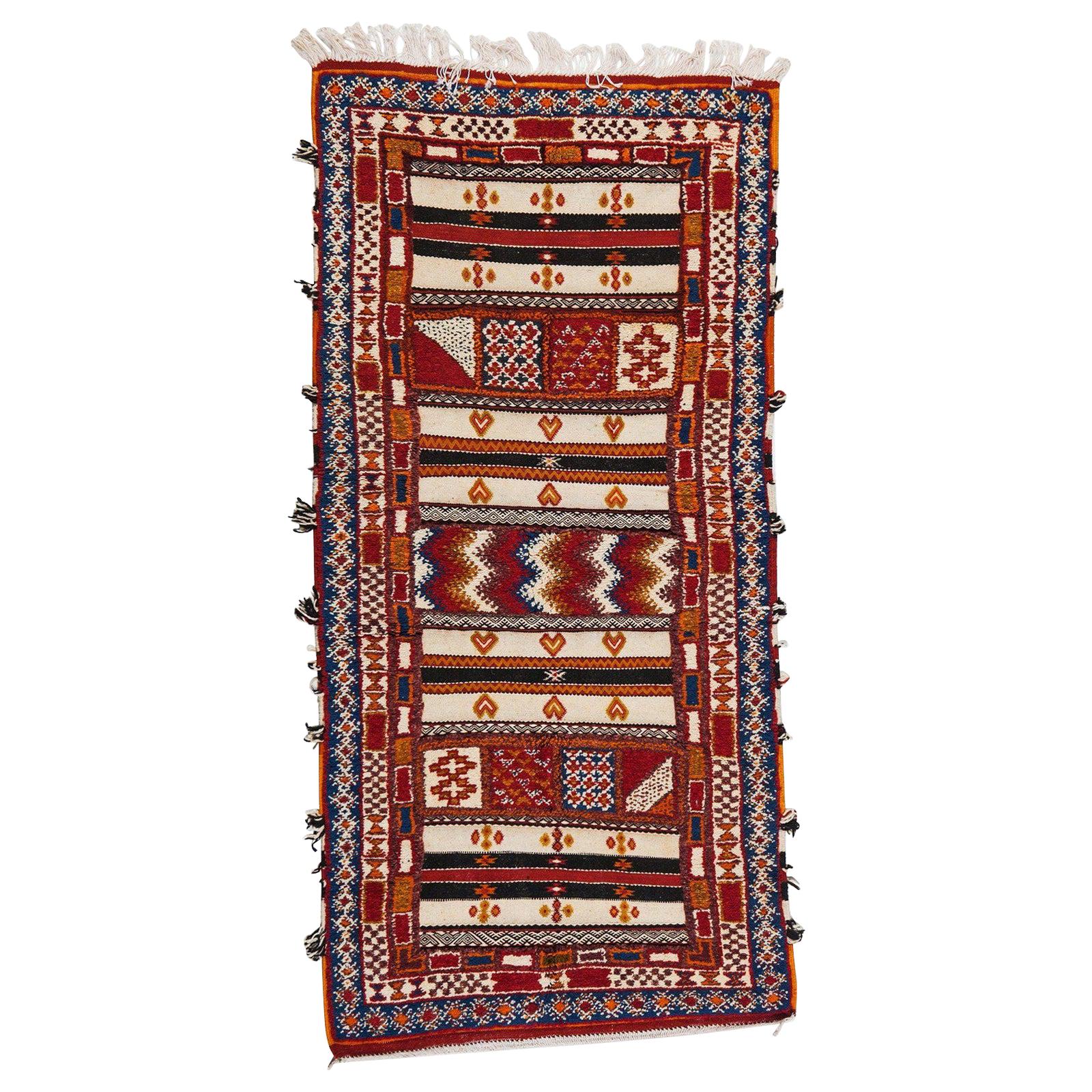 Moroccan Rug or Carpet with Tribal Design