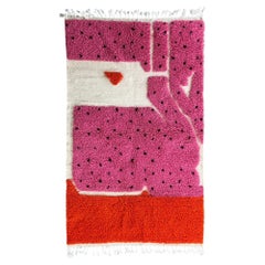 Moroccan Rugs - Melon Mirage Pink Moroccan Rug 5x8ft, Handwoven Textured Design
