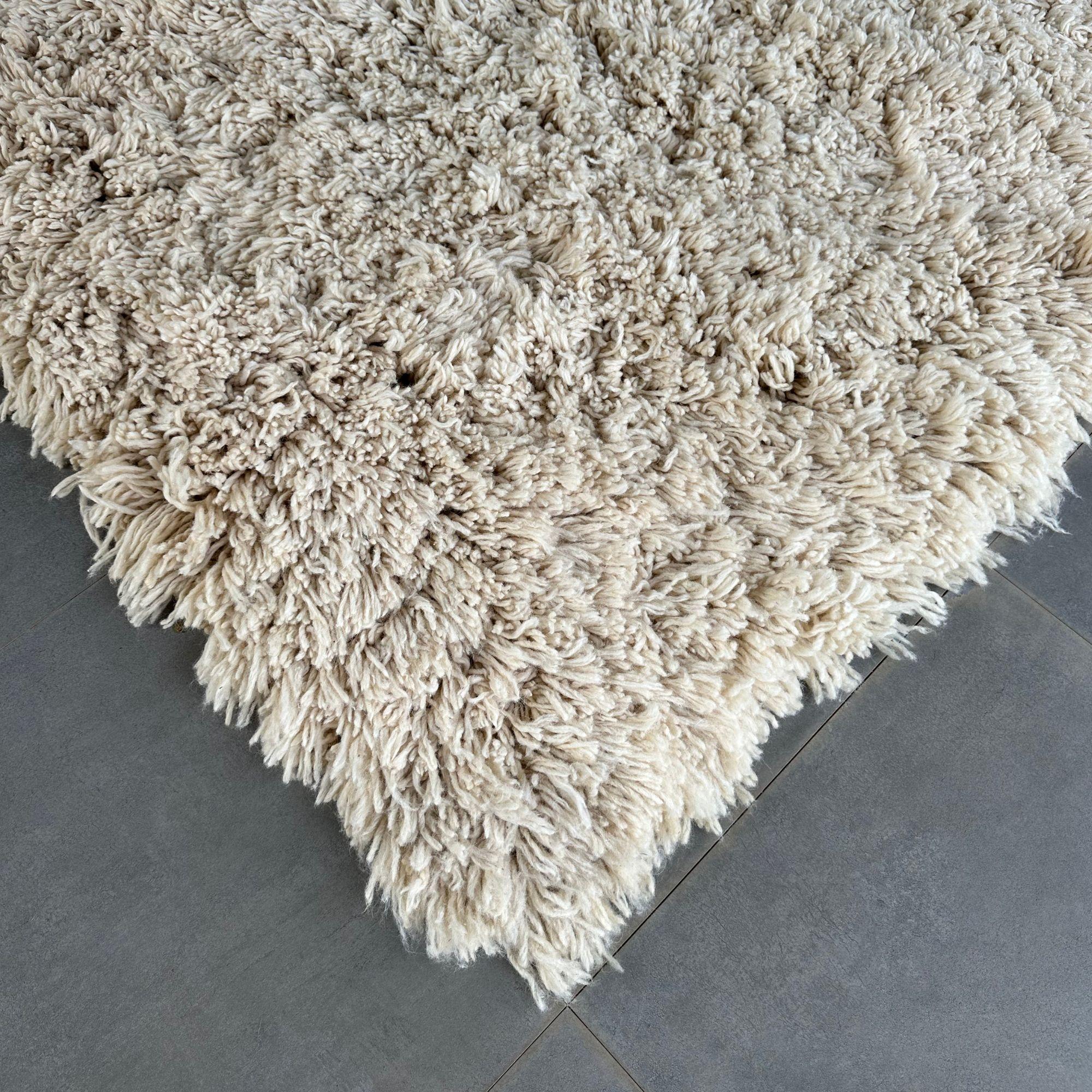 Alfombra Marroquí Shag 12x15 FT Atlas Echo, Inmaculada Alfombra Crema de Pelo Largo en Nuevo estado para la venta en Publishing City, SH
