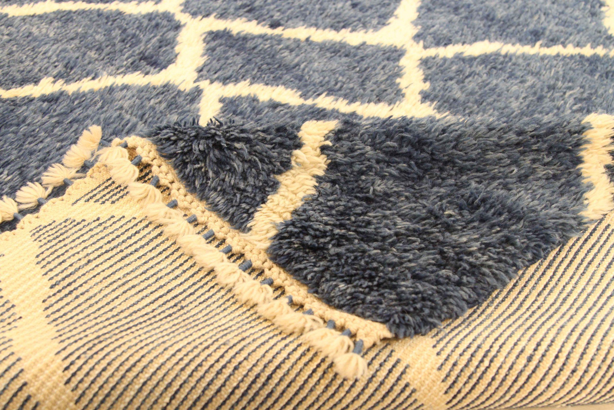 Tappeto marocchino Shaggy Area Rugs Circa 1990 - 68915 In condizioni ottime in vendita a Dallas, TX