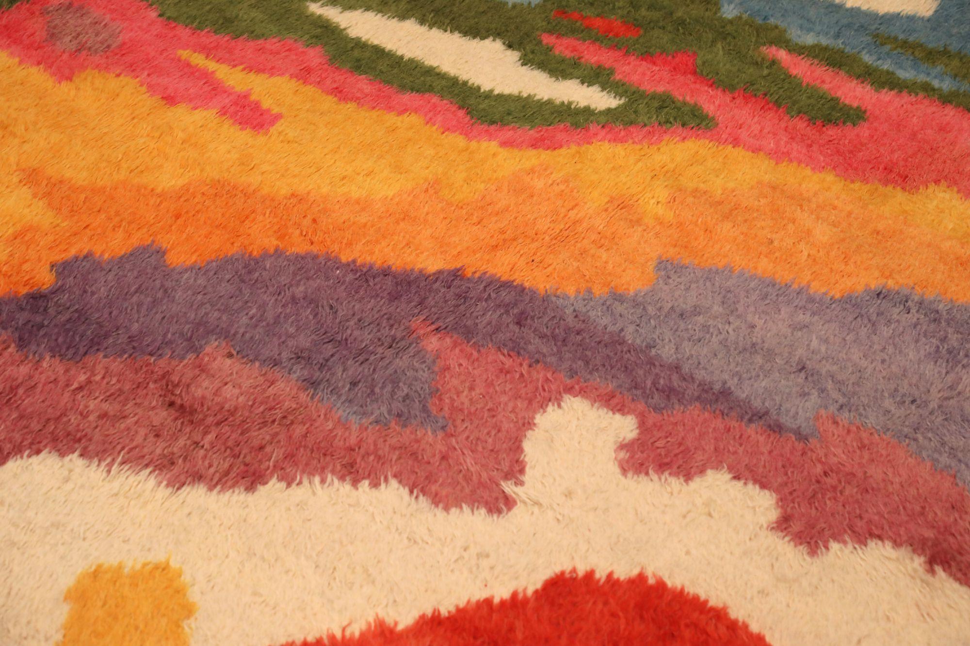 Moroccan Shaggy Area Rugs - 68917 In Excellent Condition For Sale In Dallas, TX
